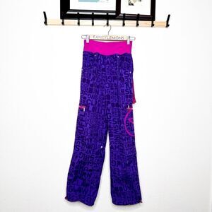 Zumba NWT Women's Shout-Out Cargo Pants Amethyst Indigo Dance Fitness Size Large
